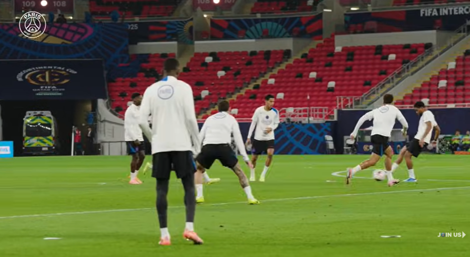 PSG/Flamengo - La pr&eacute;paration des Parisiens Parisiens &agrave; Doha en vid&eacute;o