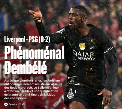 Revue de presse : Liverpool/PSG, qualification avec des performances marquantes