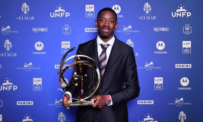 PSG - Les mots forts de Demb&eacute;l&eacute; avec le troph&eacute;e de meilleur joueur