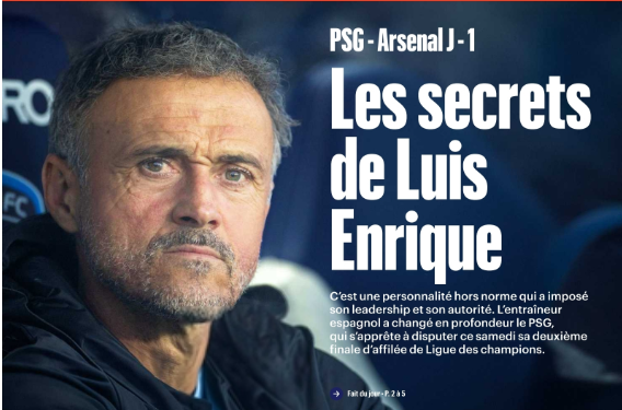 Revue de presse : PSG/Arsenal, Luis Enrique et Dembélé vers un second Ballon d’Or