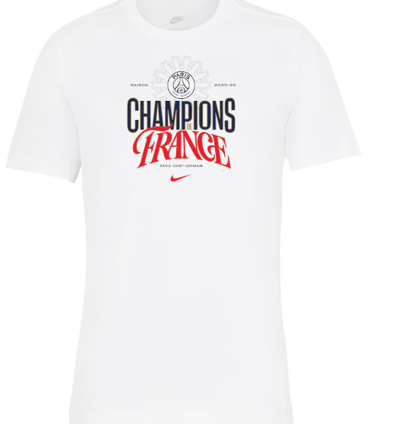 Le PSG met un T-shirt "Champions de France" en boutique