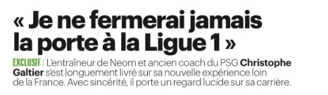 Revue de presse : Galtier et PSG/OH Louvain en Ligue des Champions Féminine