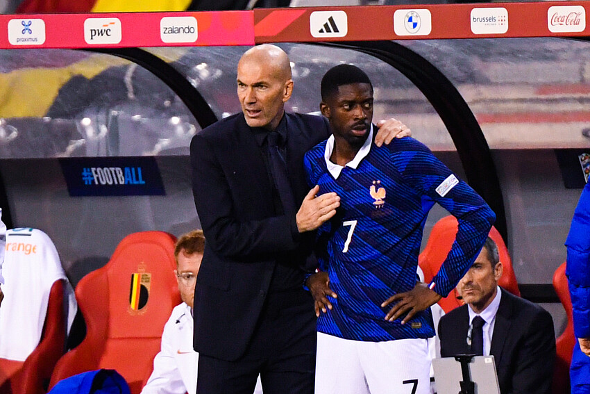 France/Belgique - Zidane prend la d&eacute;fense d'un Demb&eacute;l&eacute; "exemplaire"