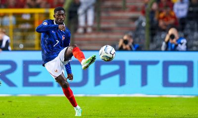 France/Italie - Demb&eacute;l&eacute; lance le match "dans la joie et la bonne humeur."